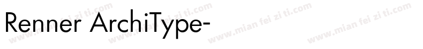Renner ArchiType字体转换